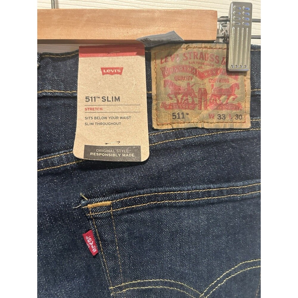 Levis 511 Slim Fit Jeans Slim Fit Stretch Jeans Blue Men’s 32x30 - NWT - Picture 5 of 8